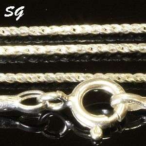 Solid 925 Sterling silver chain 50cm long + 1mm thick + 2.46g