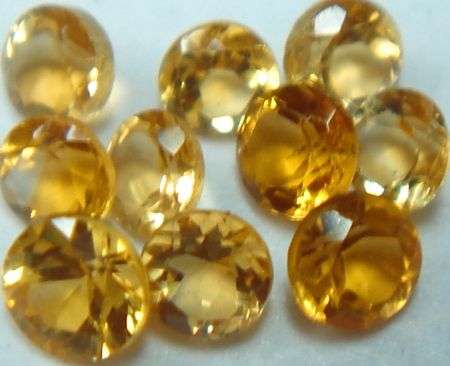 Natural Mined Citrine TOP COLOUR 3mm - 3.1mm