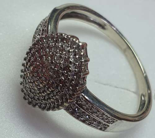 9ct White Gold Diamond Ring