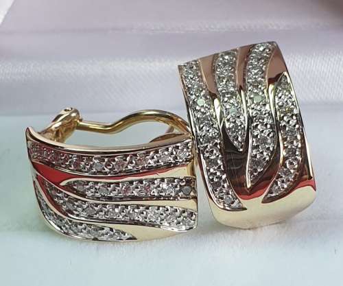 9ct Yellow Gold Diamond Earring`s