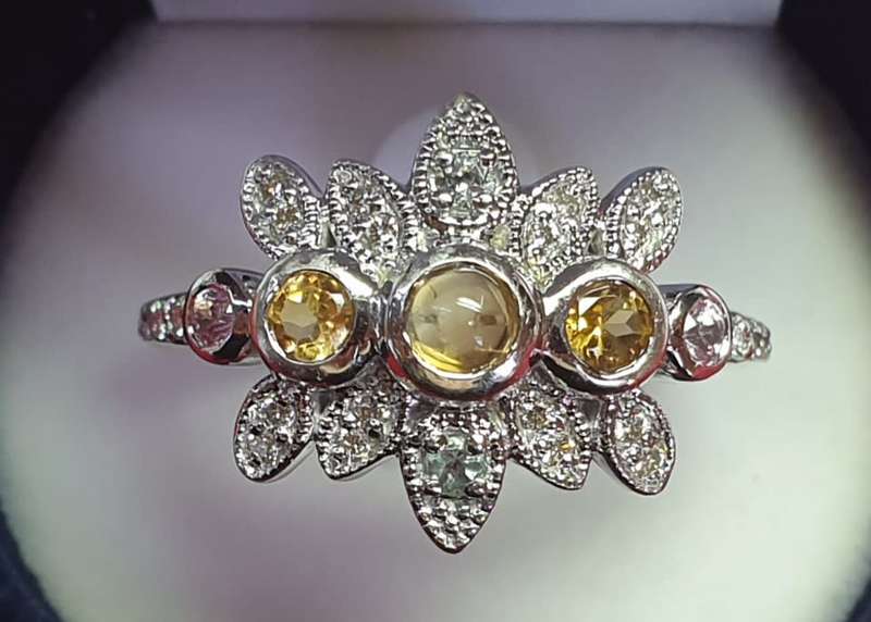 9ct White Gold Diamond Ring