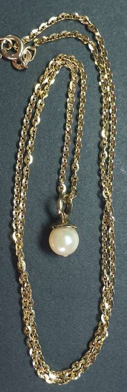 9ct Yellow Gold Chain and pendant