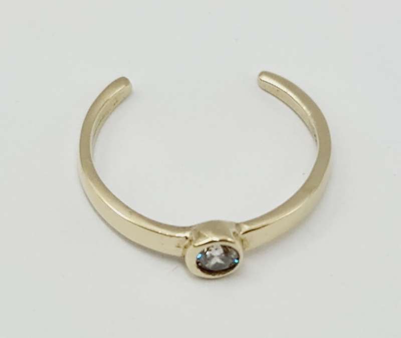 9ct YELLOW GOLD TOE RING