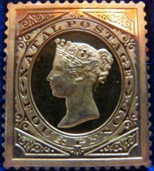 925, SILVER REPLICA HERITAGE STAMP FOUR PENCE.