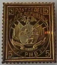SOLID 925, SILVER FIVE POUND HERITAGE STAMP 22 ct GOLD PLATED.