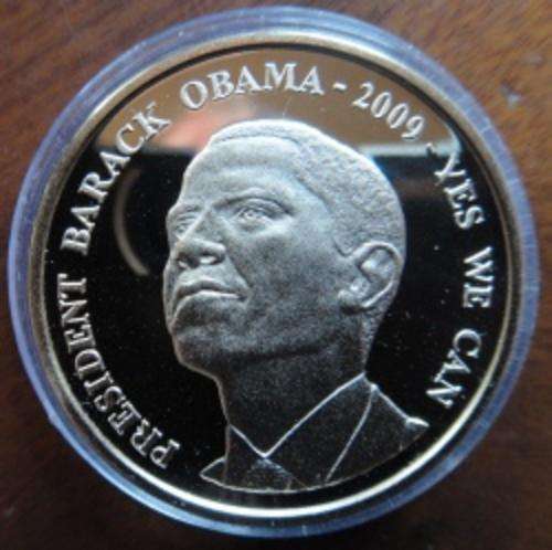 2009 PRESIDENT BARACK OBAMA GOLD INAUGURATION COIN.