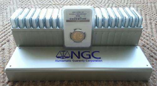 20 Nelson Mandela 90th Birthday R5 Coin MS 66 NGC Graded