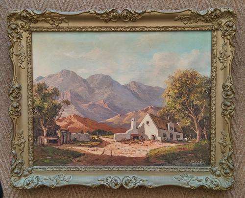 Gabriel de Jongh - Western Cape farmhouse - 455 x 600mm