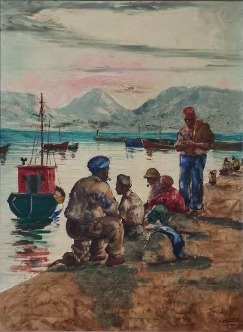 Adelio Zagnie Zeelie - Oil - Hout Bay 1965