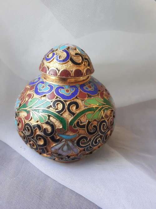 Exquisite Miniature *Cloisonne Ginger Jar*