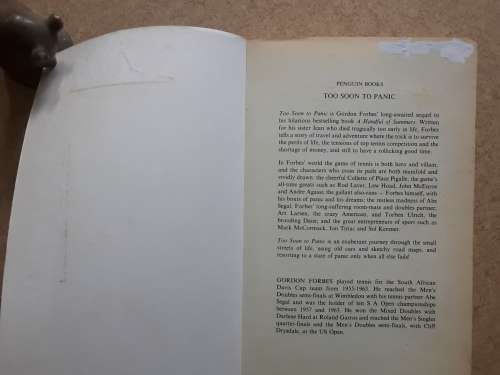 TOO SOON TO PANIC ~ Gordon Forbes ~ Vintage Book!!!