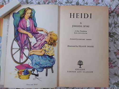 2 Vintage books for girls *Heidi + Girls' Stories* Beautiful memories!!