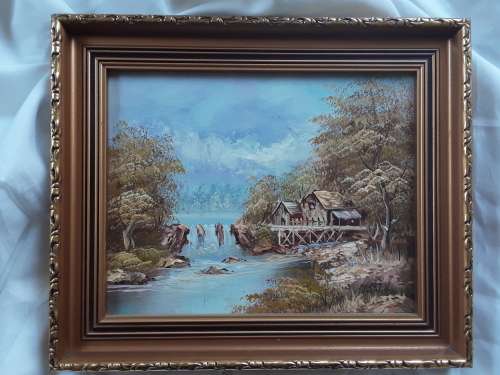 STUNNING!! Golden Frame Original Painting!! with Artist signature
