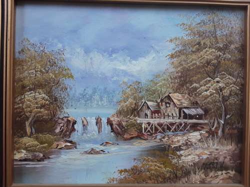STUNNING!! Golden Frame Original Painting!! with Artist signature
