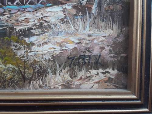 STUNNING!! Golden Frame Original Painting!! with Artist signature