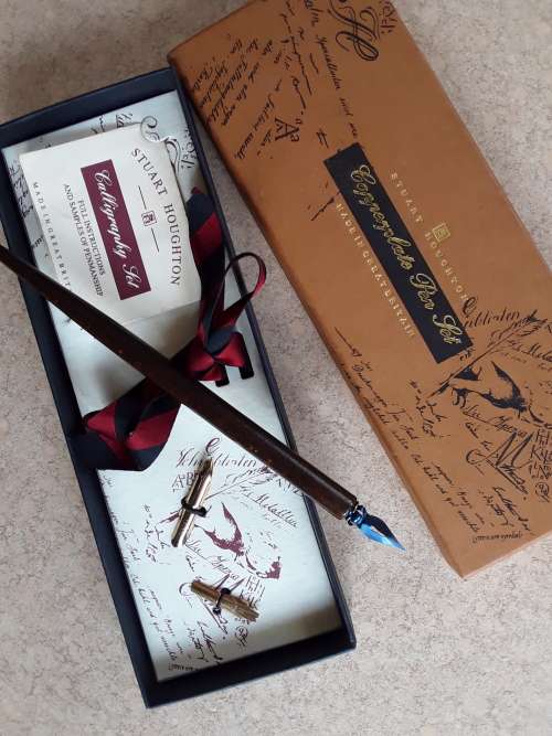 STUNNING!! *Stuart Houghton* Copperplate CALLIGRAPHY Pen set!!