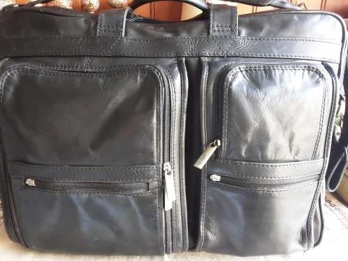 WOW!! BUSBY Full Leather Folio Executive Laptop Carry Bag!!!