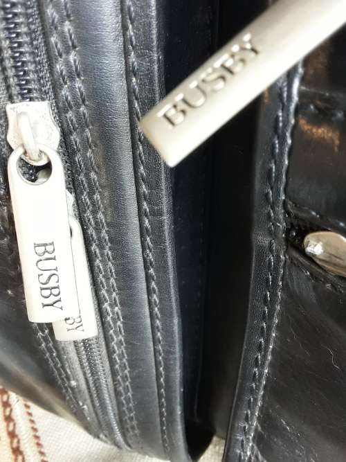 WOW!! BUSBY Full Leather Folio Executive Laptop Carry Bag!!!