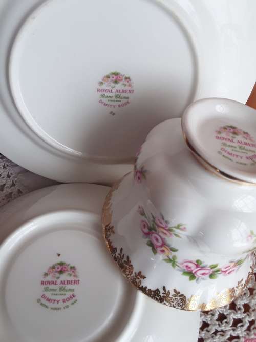 EXQUISITE!! Royal Albert *DIMITY ROSE* Tea Trio in excellent condition!!