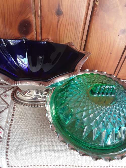 STUNNING!! Vintage *COMPÔTE BOWL* and *BUTTER DISH* Both 1 BID!!