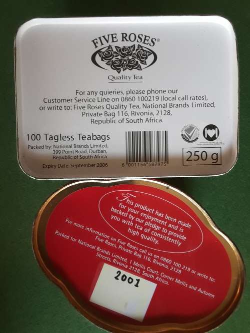 Fab!! 2 lovely VINTAGE  5*ROSES* Tea Tins!! Both 1 Bid!!