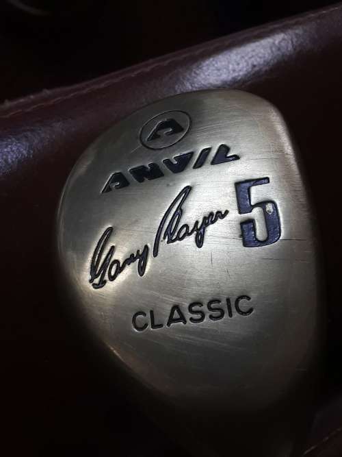 4 Vintage GARY PLAYER *ANVIL* Golf Clubs CLASSIC + Original Clubs socks!!