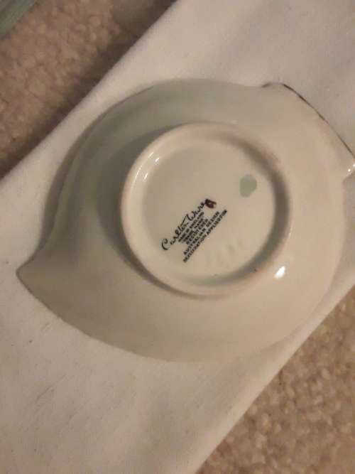 Lovely! 4 vintage *TRINKET* `Holders` ~ Basalt, Belleek, Carlton Ware + Hutschenreuther! 1 BID!!