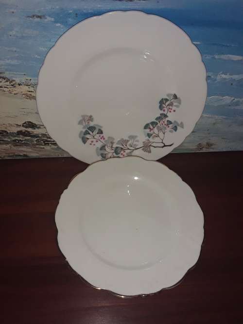 2 Gorgeous Vintage England Bone china Cakeplates ~ Excellent condition!! Both 1 Bid!!