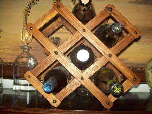 VERY NICE*BLACKWOOD*VINTAGE*WINE BOTTLE RACK!!! - CRAZY R1!!