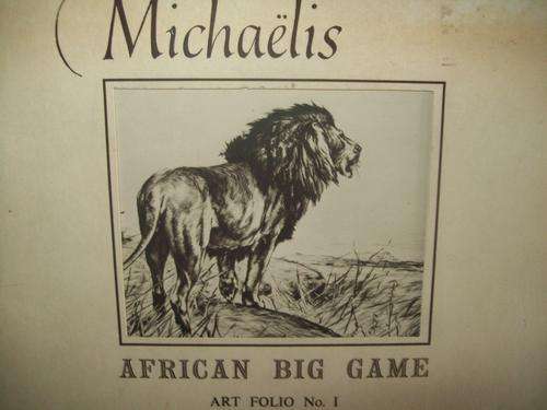 *A STUNNING ART FOLIO of MICHAELIS*: AFRICAN BIG GAME -TRUE AFRICANA! CRAZY R1!