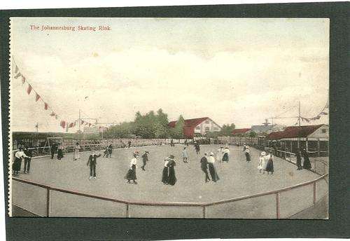 Scarce unused postcard of The Johannesburg Skating Rink