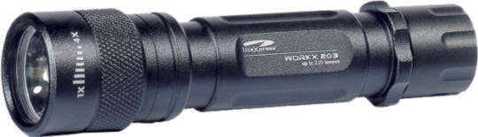 LitXpress WORKX 203; LED 210 Lumens w/strap 2X3V CR123A Lithium