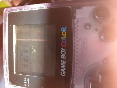 Game Boy Color with broken screen