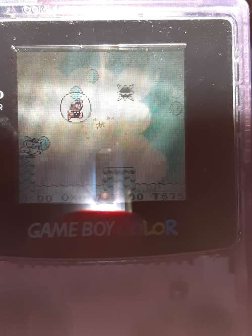 Game Boy Color with broken screen