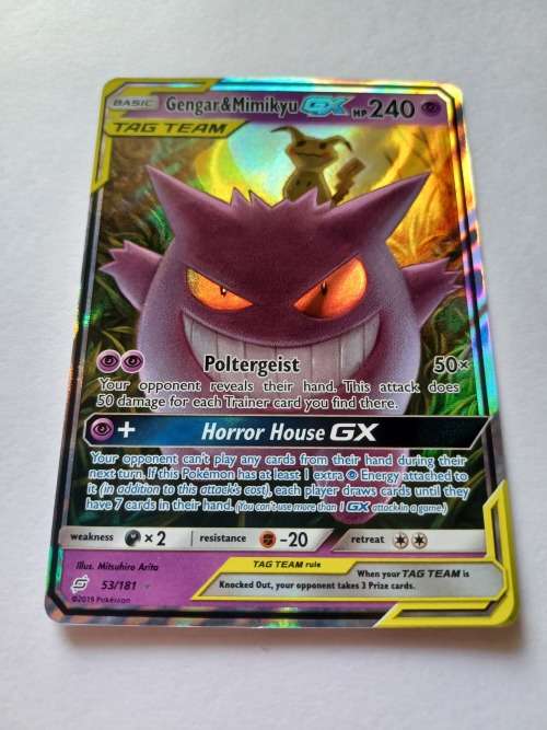 Pokemon Card Gengar & Mimikyu GX - Team Up 53/181