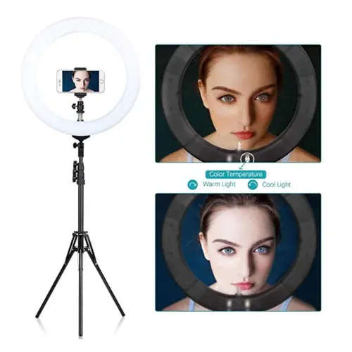 18 inch Ring light with a tripod stand included