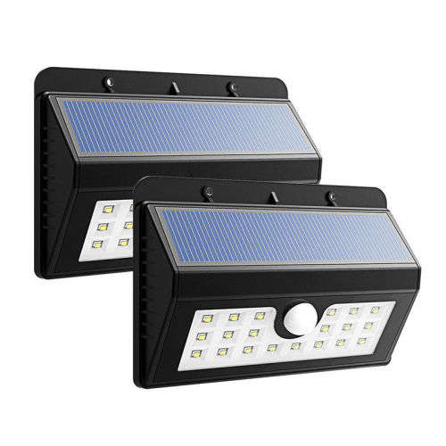 Black 20LED Solar Powerd Motion Sensor Light Outdoor Wall/Garden Outside Lamp