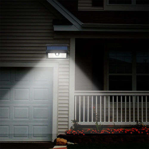 Black 20LED Solar Powerd Motion Sensor Light Outdoor Wall/Garden Outside Lamp