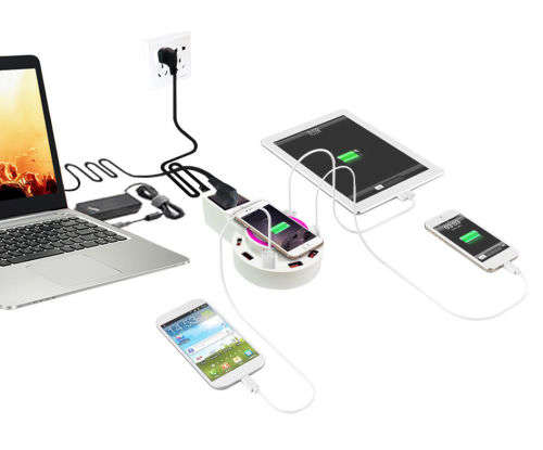 8-Ports-USB-Power-Charger-amp-QI-Wireless-Charging-Pad-Adapter-for-Cell-Phone-Tab  8-Ports-USB-Powe