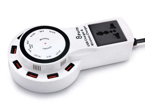 8-Ports-USB-Power-Charger-amp-QI-Wireless-Charging-Pad-Adapter-for-Cell-Phone-Tab  8-Ports-USB-Powe