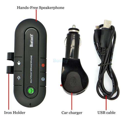 Universal Bluetooth Car Kit Wireless Handsfree Speaker Phone Visor For Phone XG