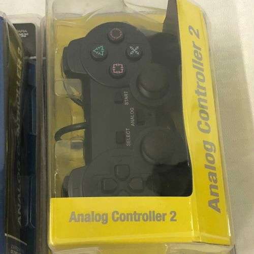 Analog Controller Playstation 1 or 2 - SET OF 2- Black