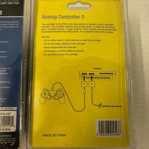 Analog Controller Playstation 1 or 2 - SET OF 2- Black