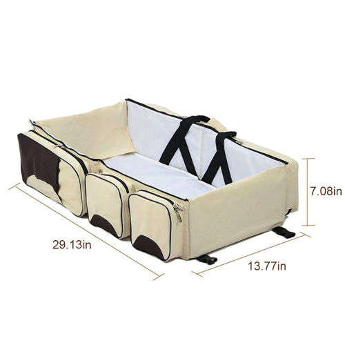Baby Travel 3 in 1 Portable Bassinet Cot Mummy Travel Bag Diaper Change Bed Crib