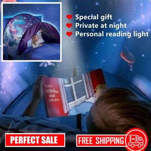 Innovative Dream Tents Kids Pop Up Bed Tent Playhouse Winter Wonderland A1h25KK