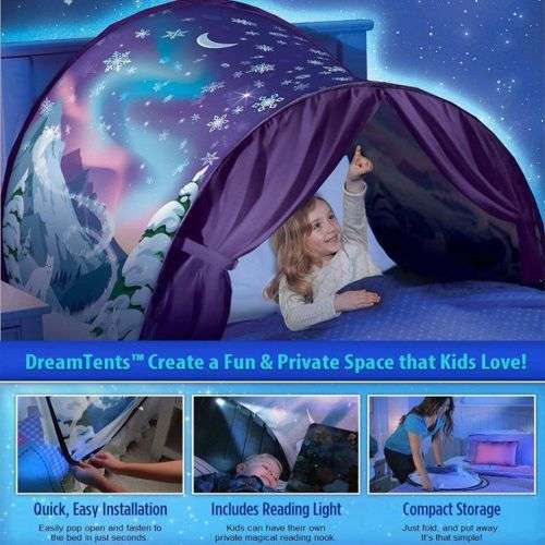 Innovative Dream Tents Kids Pop Up Bed Tent Playhouse Winter Wonderland A1h25KK