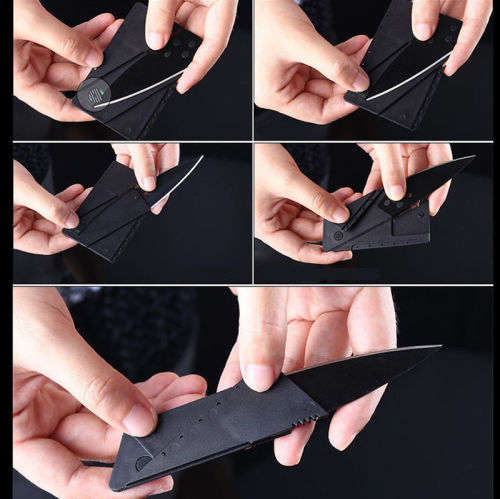 Sinclair Portable Credit Card Thin Cardsharp Wallet Folding Pocket Knife Camping