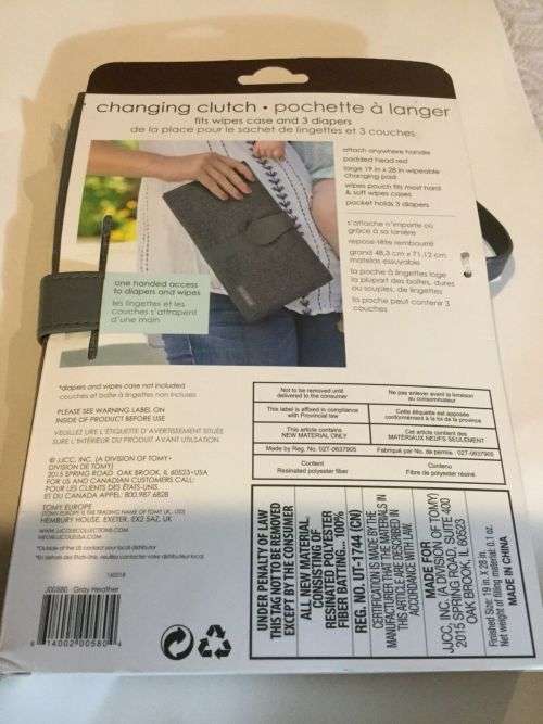 Jjovce Changing Cluth Fits 3 Wipes Case And 3 Diapers Large 19X28 Wipeable Chang