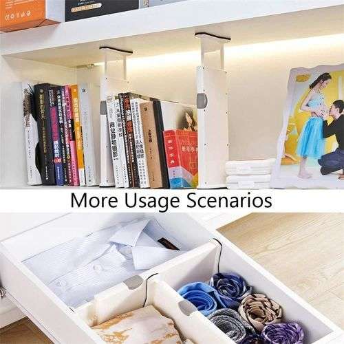 Spring Loaded Drawer Divider Organizer Expandable Separator White Adjustable ( 2 in box)