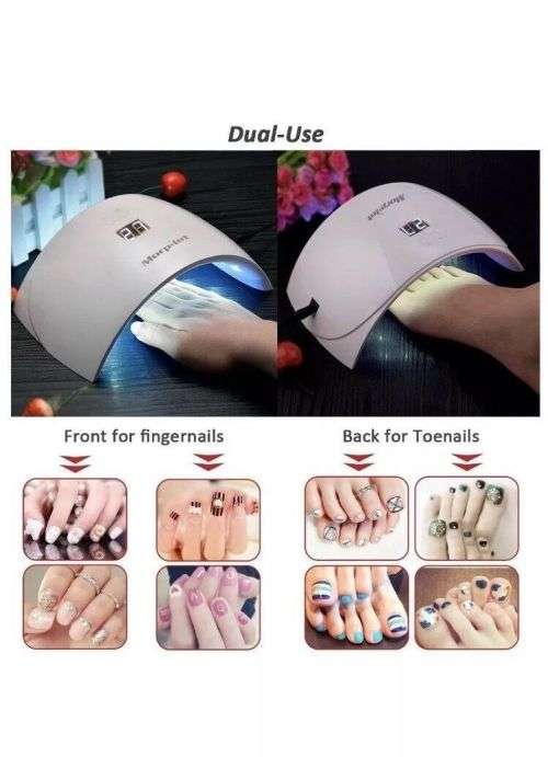 Professional 2 In 1 UV/LED Nail Lamp, 24W Led UV Dryer Curing Manicure Machine